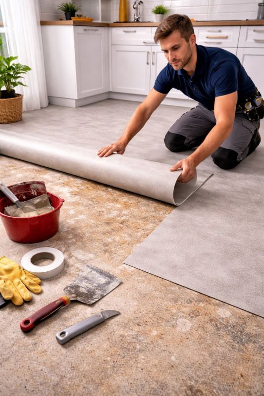 Linoleum Floor Installation in Blue Ridge, TX